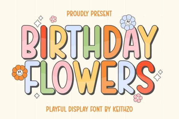 Birthday Flowers Font: A Playful Touch for Joyful Designs