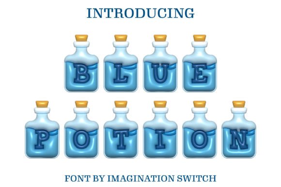 Blue Potion Inflated: Adding 3D Dimension to Typography
