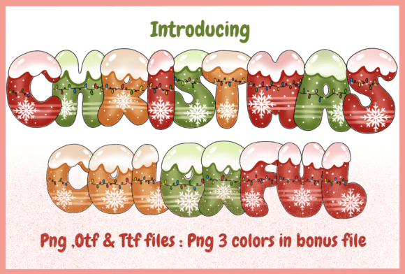 Christmas Colorful Font: A Festive Design Asset