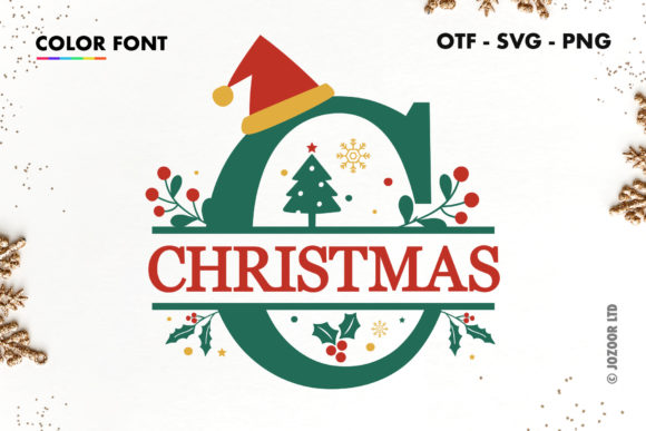 Christmas Split Monogram: A Designer's Festive Asset