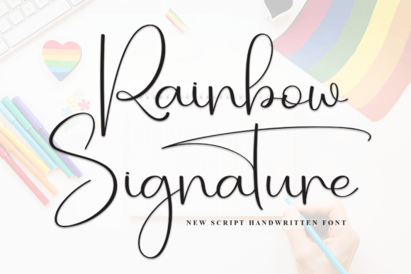Rainbow Signature: The Art of Handwritten Typography