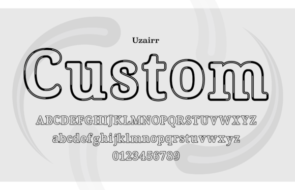 Uzairr Custom: Elevate Your Design with Geometric Serif Elegance